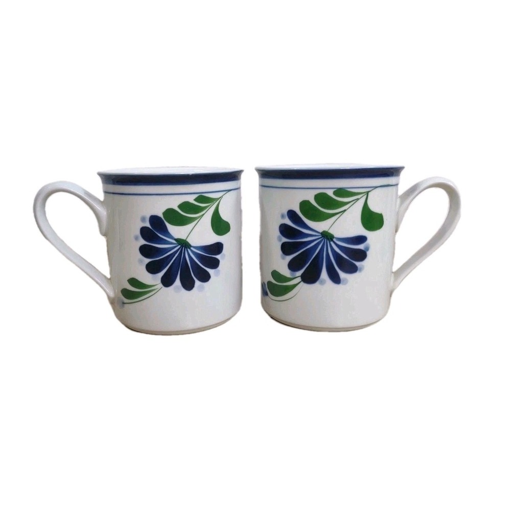 Lot Of 2 Dansk Sage Song Jumbo Coffee Mug Discontinued Stoneware Tea Cup